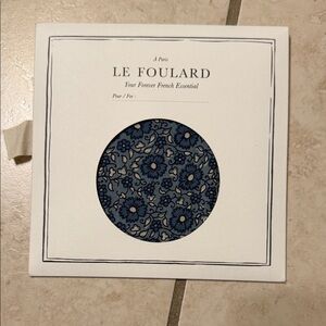 Sézane limited edition Le Foulard Blue Floral Scarf